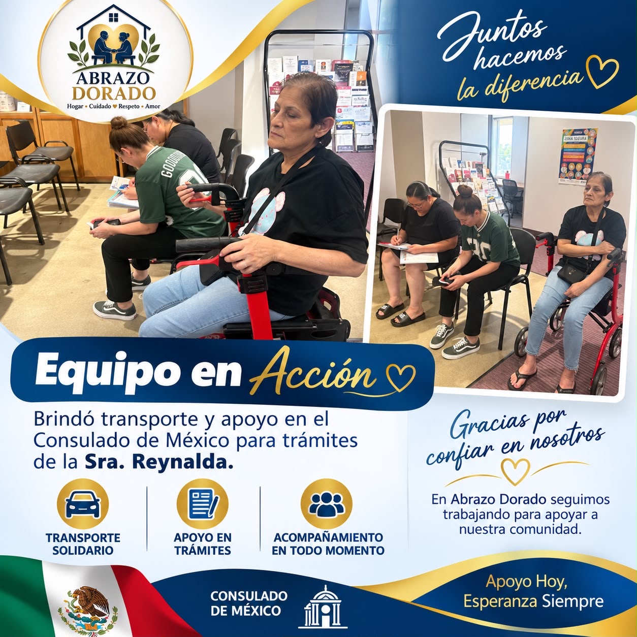 Transporte y apoyo para Tramites