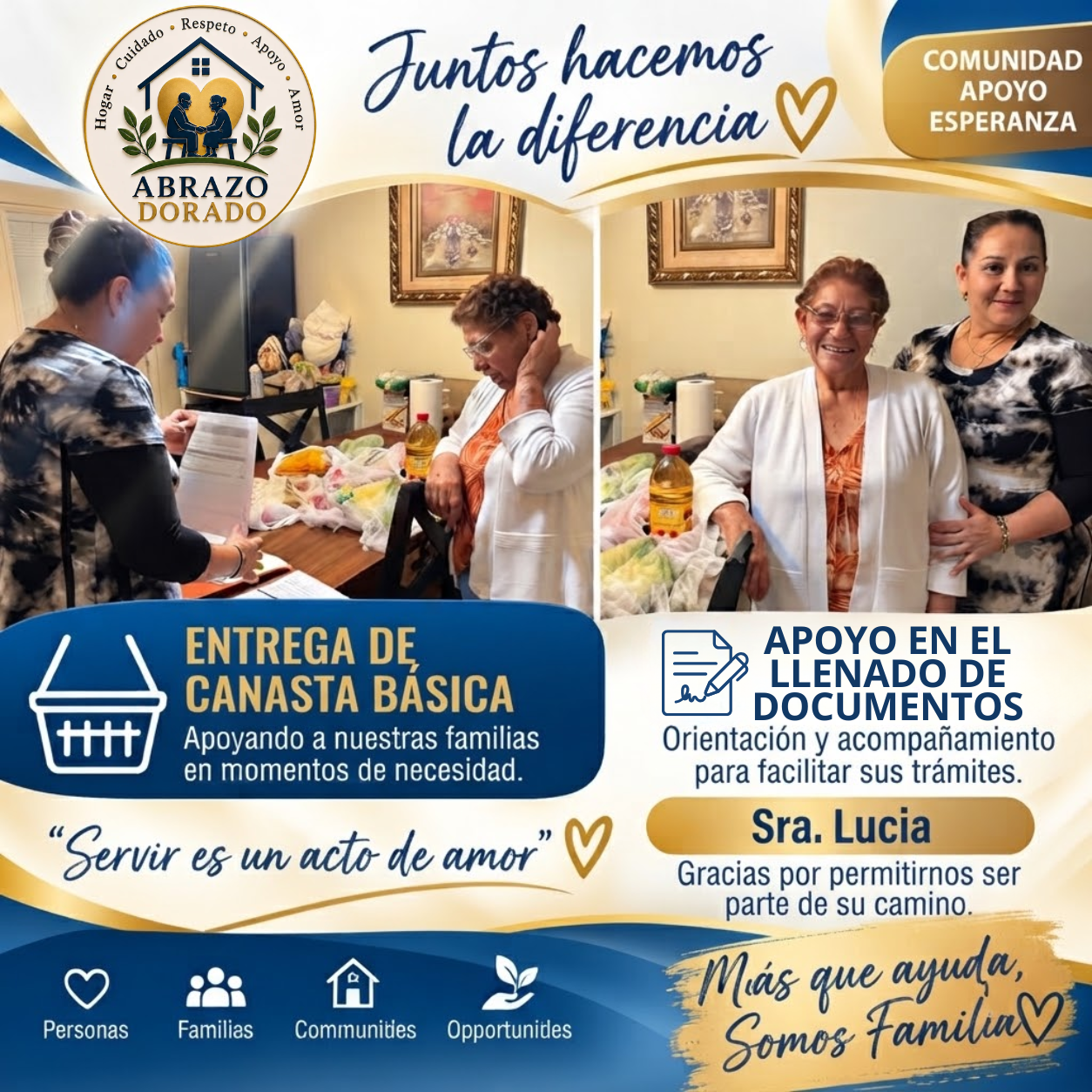 ENTREGA DE DESPENSA A LUCIA